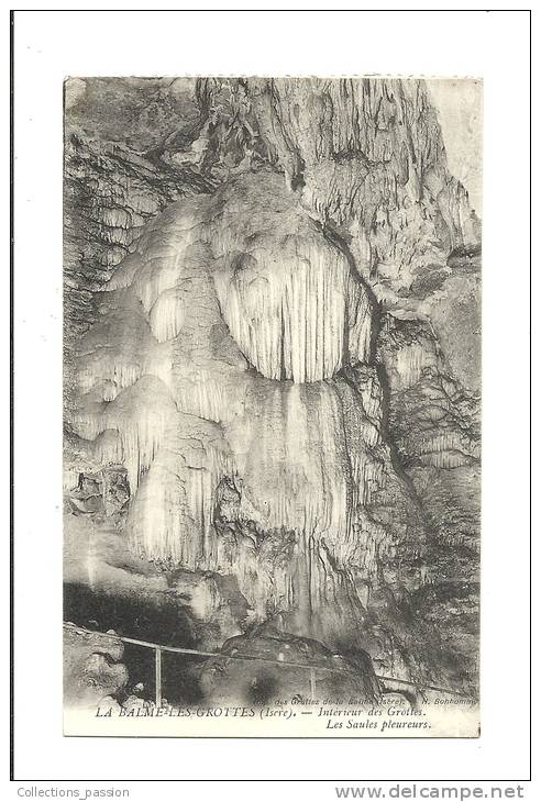 Cp, 38, La Balme-Les-Grottes, Intérieur Des Grottes, Les Saules Pleureurs, écrite - La Balme-les-Grottes
