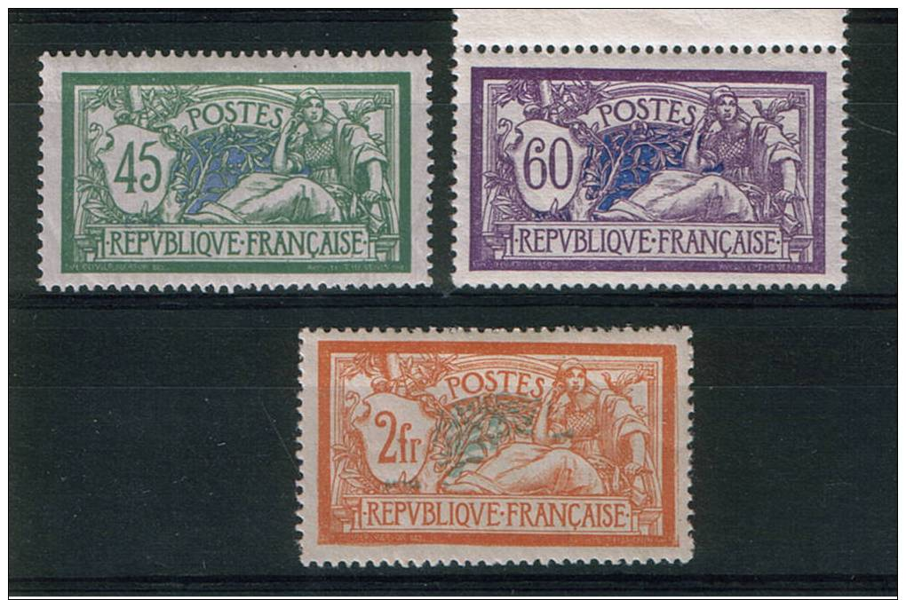 FRANCE 1906.TYPE MERSON.YVERT Nº 143+144+145.NEUF Avec CHARNIÈRE.* FR 92 - Unused Stamps
