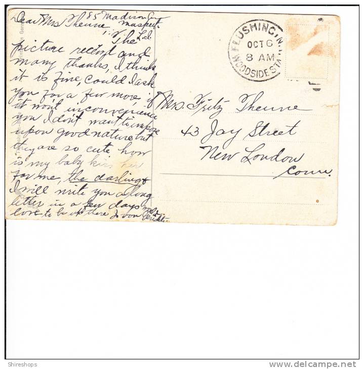 Greetings From Winfield Long Island Postmark Flushing - Greetings From...