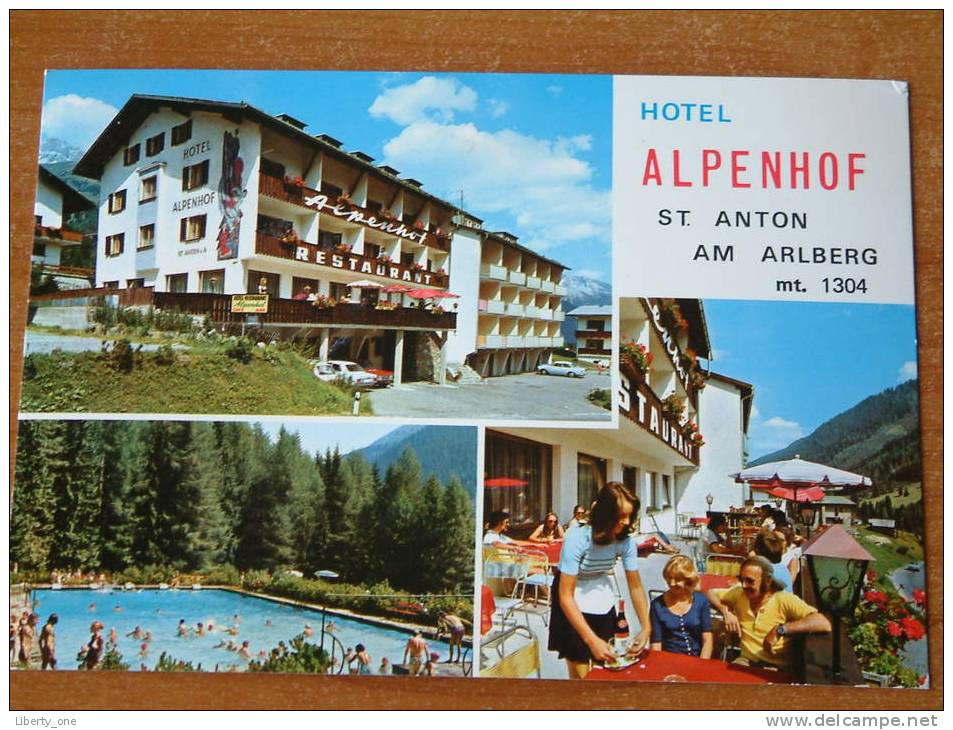 Hotel ALPENHOF St. Anton Am ARLBERG / Anno 1978 ( Zie Foto Voor Details ) !! - Hotels & Restaurants