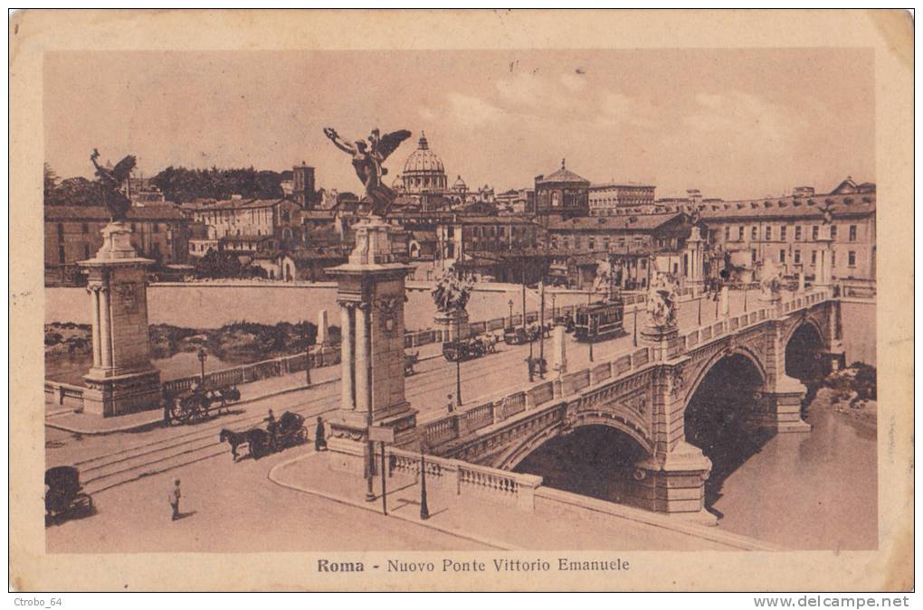 CPA ITALIE - ROMA - Nouvo Ponto Vittorio Emanuele - Pontes