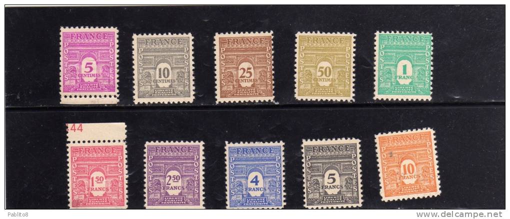 FRANCIA 1944 - ARCO DI TRIONFO MNH/MLH - FRANCE 1944 ARC DE TRIONPHE - 1944-45 Triumphbogen