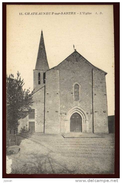 Cpa  Du 49  Chateauneuf Sur Sarthe L' église  LEM25 - Chateauneuf Sur Sarthe