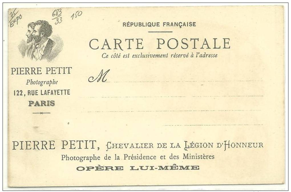 75, PARIS, Exposition  De 1900, Pont Du Maréorama, Albanie, Scan Recto-Verso - Mostre