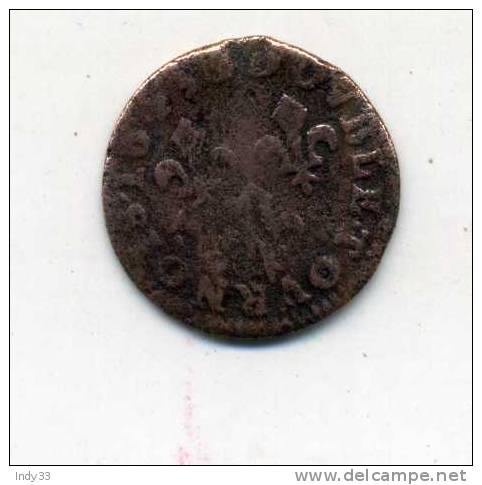 - FRANCE LOUIS XIII  . DOUBLE TOURNOI 1623? . - 1610-1643 Luigi XIII Il Giusto