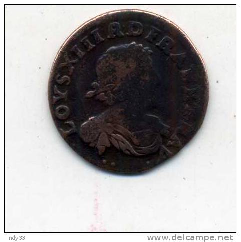 - FRANCE LOUIS XIII  . DOUBLE TOURNOI 1638 . - 1610-1643 Louis XIII The Just