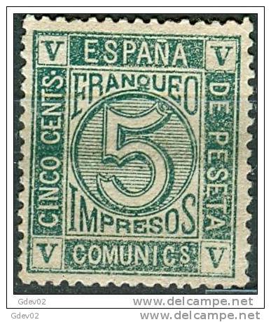 ES117-L2235TSC.España.Spa In.    Espagne.CIFRAS  Y AMADEO.1872. (Ed 117*).con Charnela.MAGNIFICO - Sin Clasificación