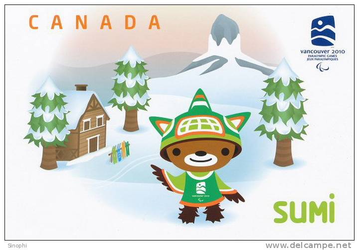 SA10-087   @     2010 Vancouver Winter Olympic Games  , Postal Stationery -Articles Postaux -- Postsache F - Hiver 2010: Vancouver