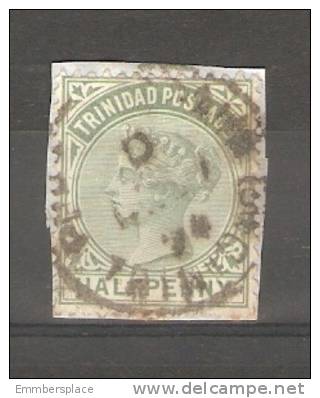 TRINIDAD - 1883 VICTORIA ISSUE 1/2d GREY-GREEN USED ON PAPER (CENTRAL CDS)  SG 106 - Trinidad Y Tobago