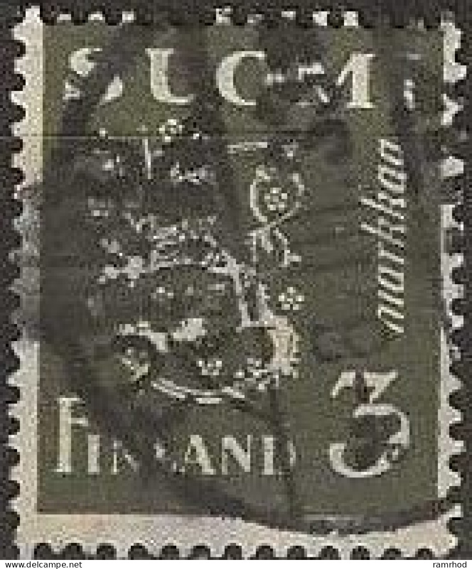 FINLAND 1930 Lion - 3m. Grey FU - Usati