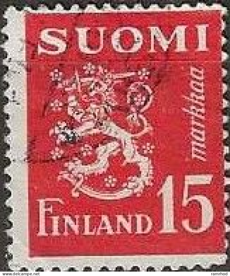 FINLAND 1930 Lion - 15m. Red FU - Usati