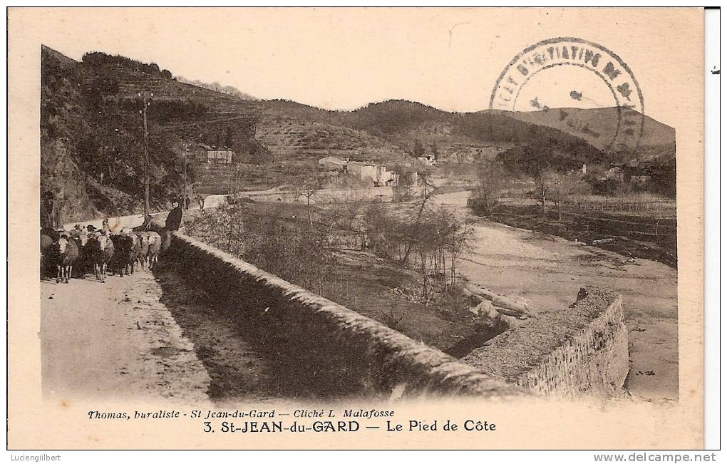 CPA GARD (30)    -   ST JEAN DU GARD   -   Le Pied De Côte - Saint-Jean-du-Gard