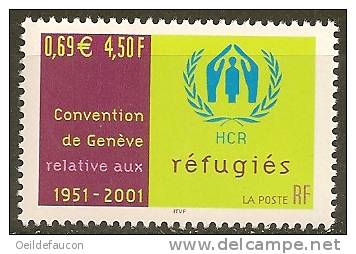 FRANCE - Yvert -  3416** - Cote 1.40 € - Faciale 0.69 € - Refugees