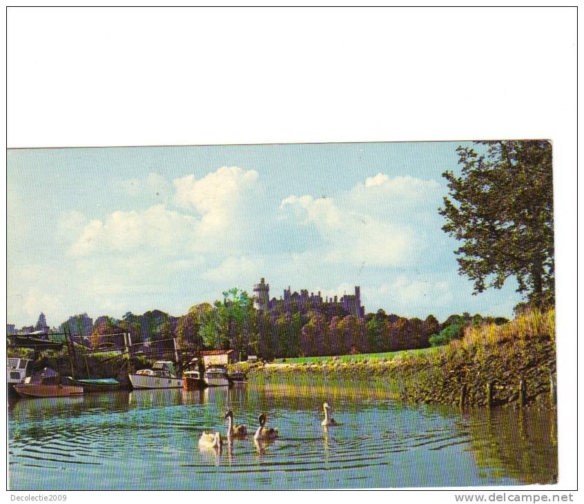 ZS22610 Arundel Castle From The River Arun Cygne Swan Used Good Shape Back Scan At Request - Arundel