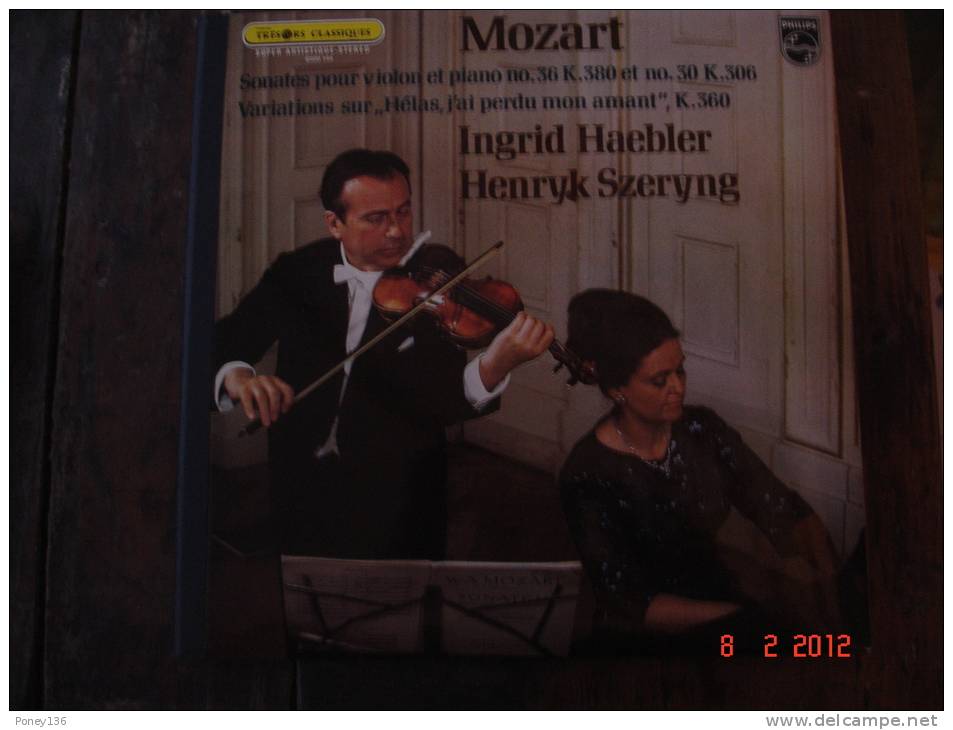 Mozart,variations Sur "Helas J'ai Perdu Mon Amantt"I.Haaebler,H.Szering,philips 331/3 T - Formats Spéciaux