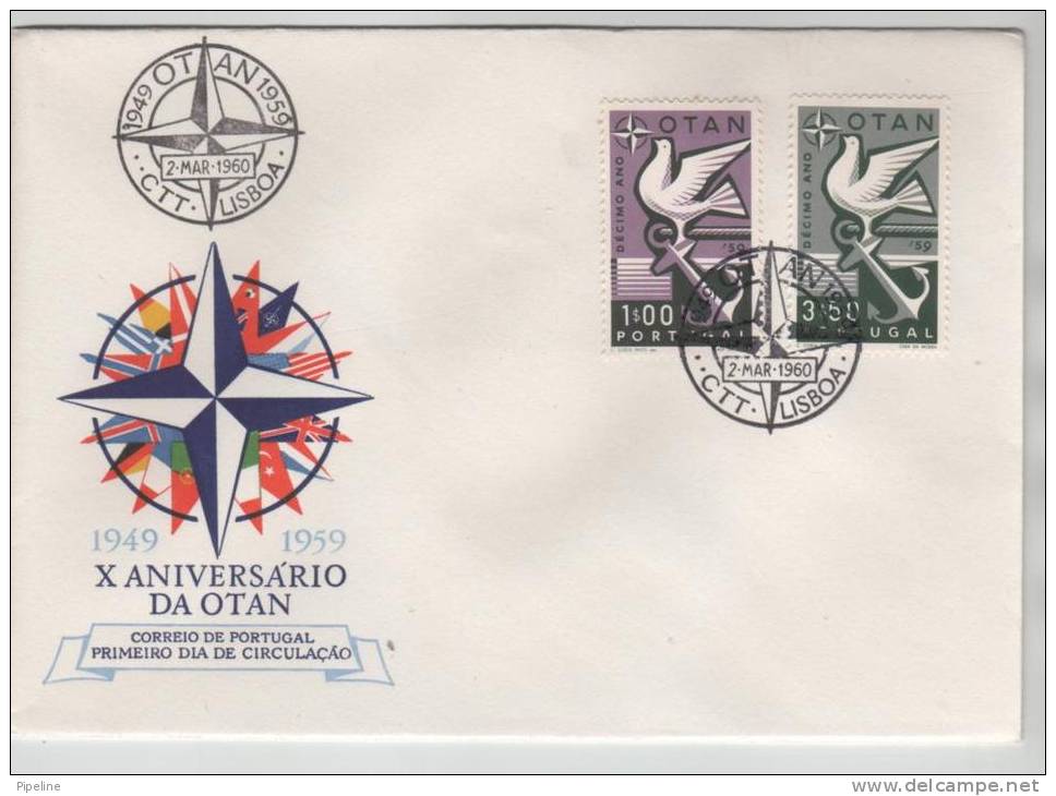 Portugal FDC OTAN/NATO Complete With Cachet 2-3-1960 - NATO