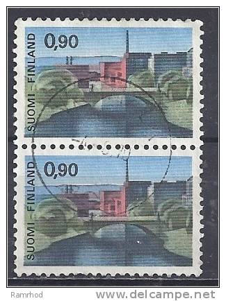 FINLAND 1963 Hameen Bridge Tampere 90p. Multicoloured FU PAIR - Gebruikt