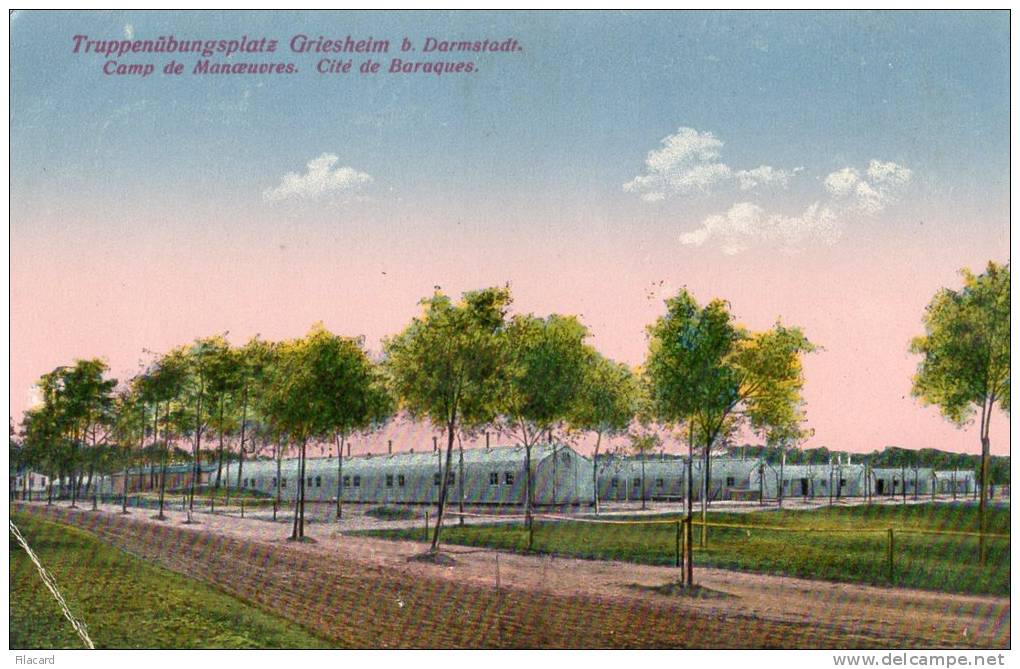 25468   Germania,  TRuppenubungsplatz,  Griesheim B. Darmstadt,  Camp  De  Manoeuvres,  Cite  De  Baraques,  NV (scritta - Griesheim