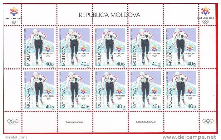 Moldova, 2 Stamp Sheetlets, Winter Olympic Games Salt Lake City 2002 - Winter 2002: Salt Lake City