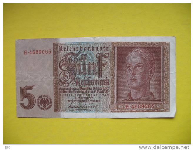 5 REICHMARK 1942 - Altri & Non Classificati