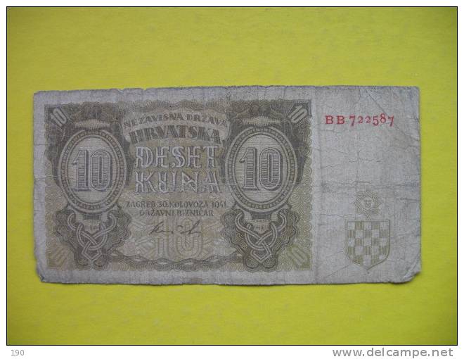 NDH 10 KUNA 1941 - Croatia