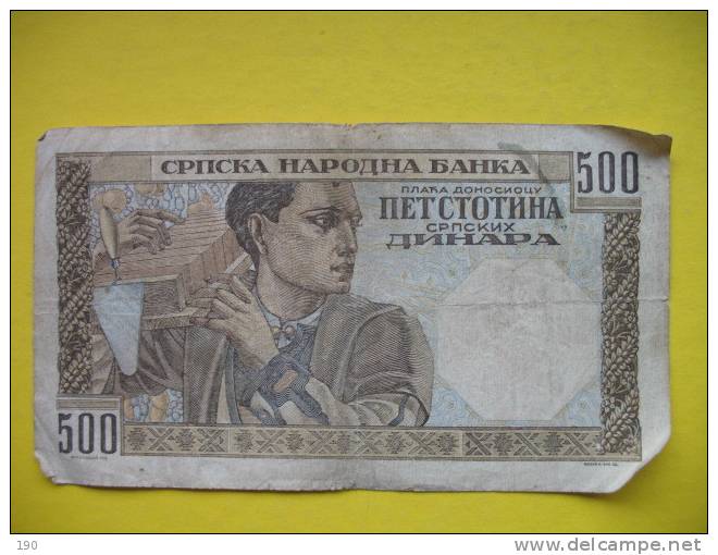 500 Dinara 1941 (woman) - Serbia