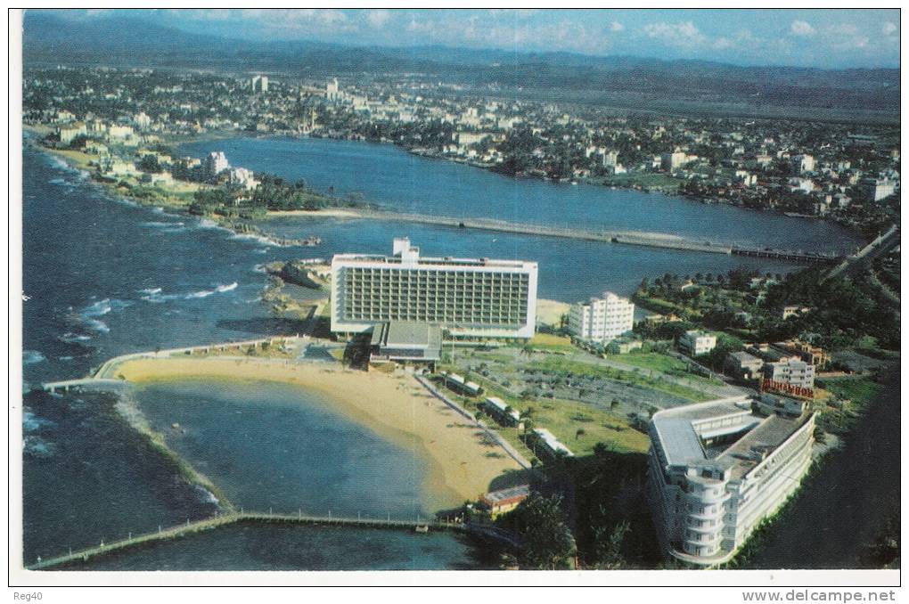 ANTILLES  -  PUERTO RICO -  Vista De SAN JUAN Tomada Desde Un Clipper - Puerto Rico