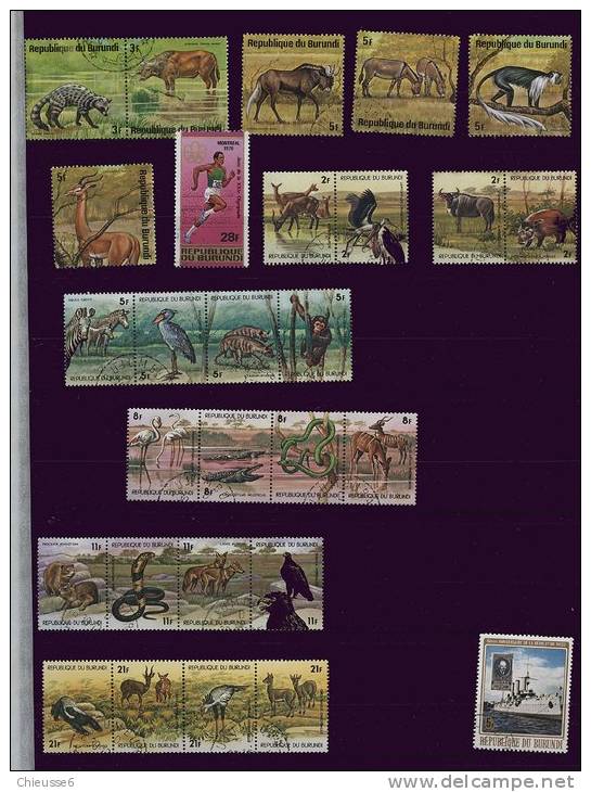 Burundi AC042 - Lot + 200 Timbres. - Collections (with Albums)