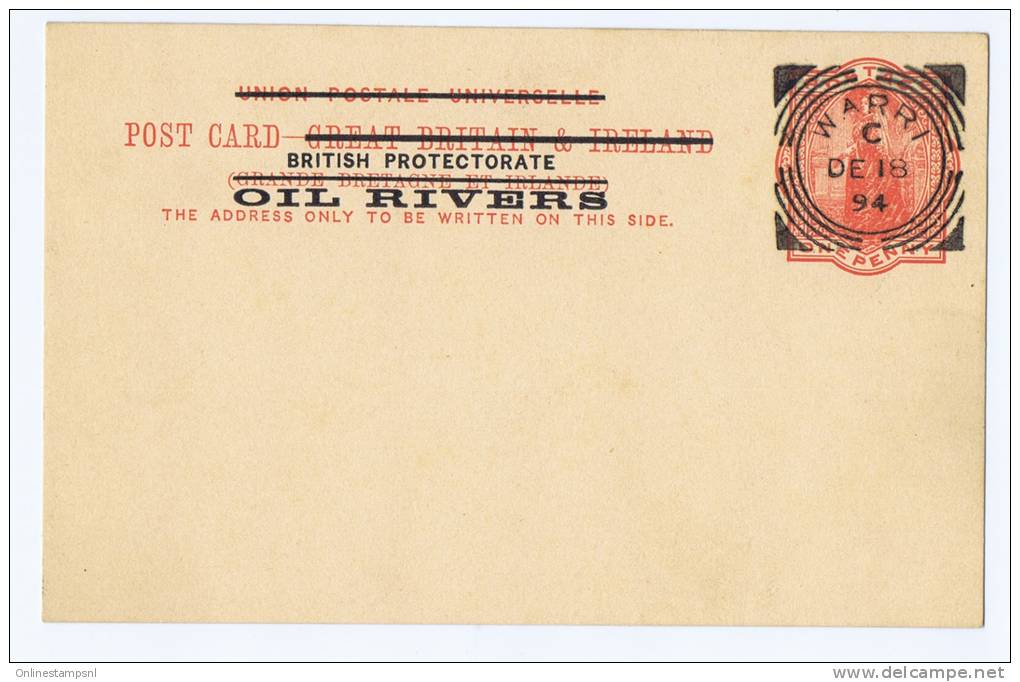 Oil Rivers, Niger Coast, Royal Niger Company Nigeria, Postcard 1892-93 CV € 50 - Nigeria (...-1960)