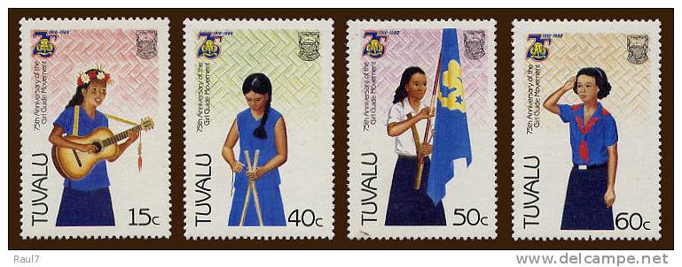 Tuvalu - 1985 - Scouts Féminin - 4v Neufs ** // Mnh - Tuvalu