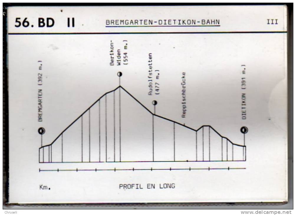 BVA Bahnen Serie 56. BD  II  Bremgarten - Dietikon - Bremgarten