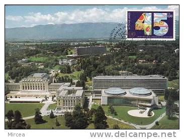 3914 - NU Geneve 1990 - Carte Maximum - Cartes-maximum