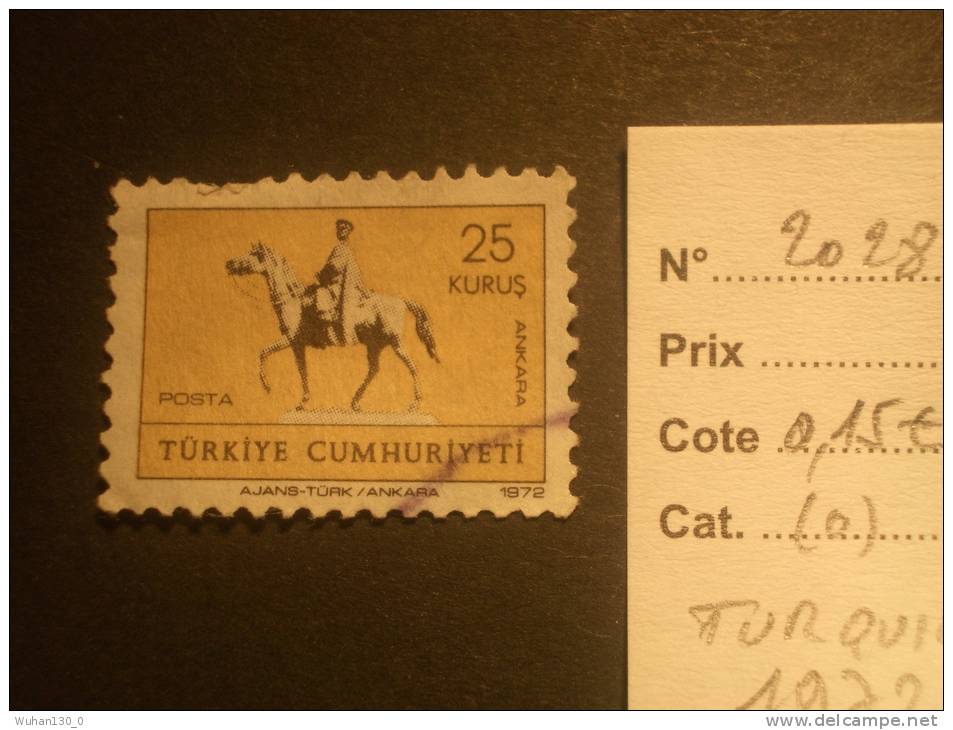 TURQUIE  ( O )  De  1972     "   Statue équestre D' ATATURK  à  ANKARA      N°   244     "      1  Val . - Francobolli Di Servizio