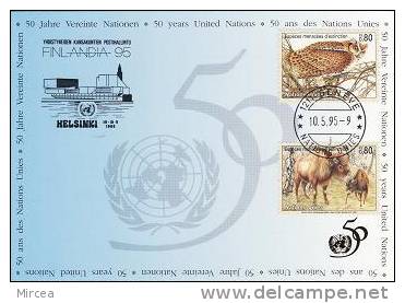 3924 - NU Geneve 1995 - Carte Maximum - Maximum Cards