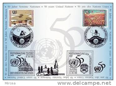 3926 - NU Geneve 1995 - Carte Maximum - Maximum Cards