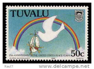 Tuvalu - 1986 - Corps De La Paix - 1v Neufs ** // Mnh - Tuvalu (fr. Elliceinseln)