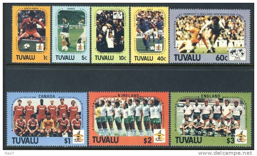 Tuvalu - 1986 - Mondialde Football, Mexico 86 - 8v Neufs ** // Mnh - Tuvalu (fr. Elliceinseln)