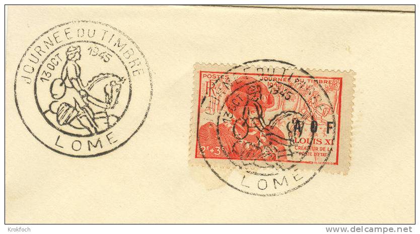 Togo - Lomé Journée Du Timbre 1945 - Lettre Entière - AOF - Storia Postale