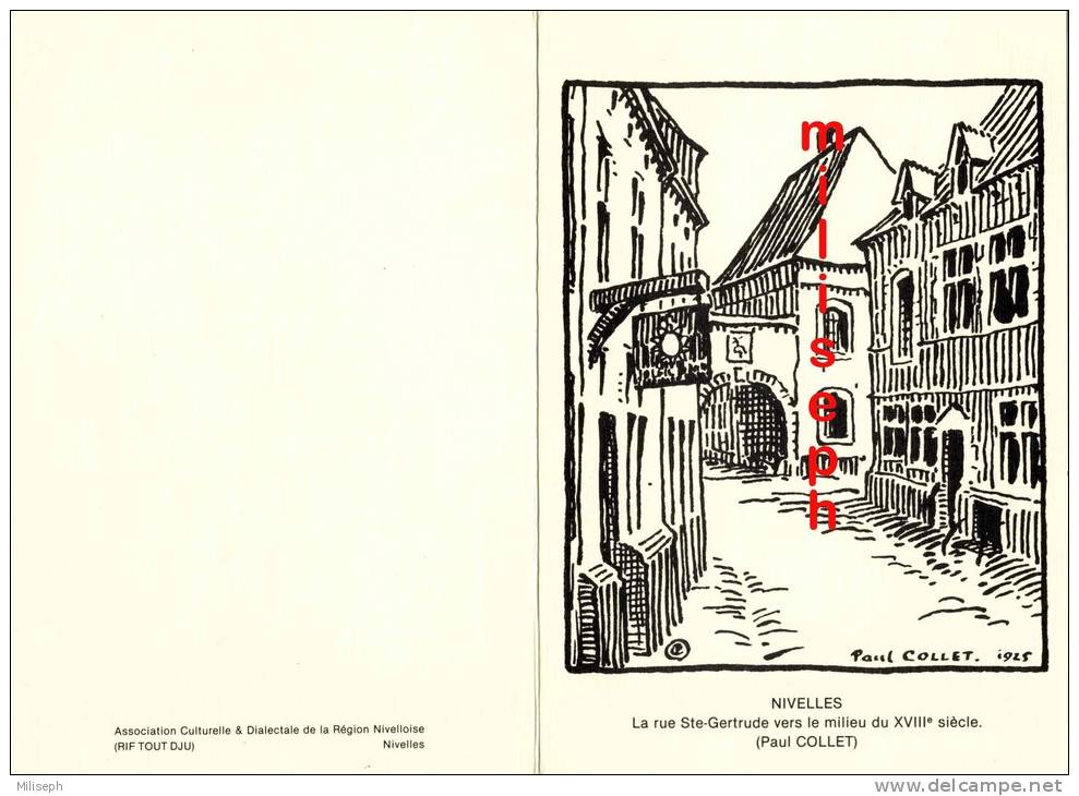 Carte Vue - Reproduction - NIVELLES - Rue Ste Gertrude Par Paul COLLET - 1925               (1815) - Nivelles