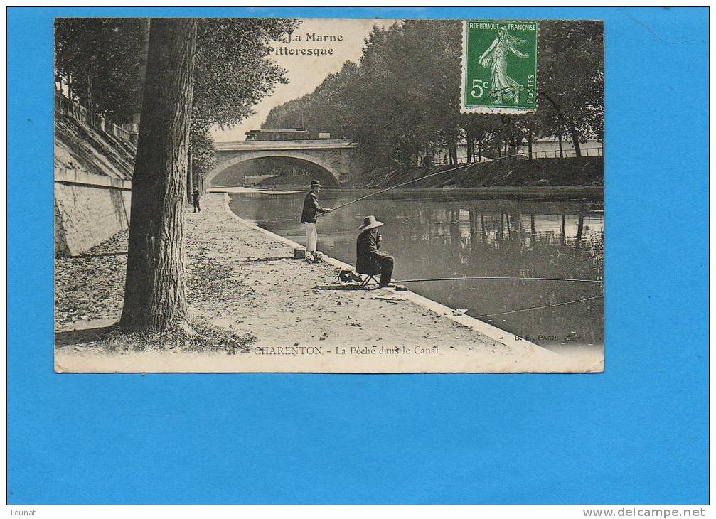 94 CHARENTON Le PONT : La Pêche Dans Le Canal - ( Pêche à La Ligne ) - Pesca