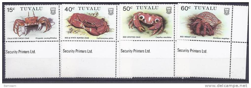 Tuvalu1986:Yvert355-8mnh** - Crustacés