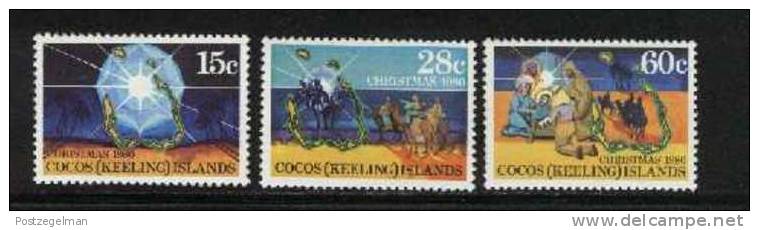 COCOS ISLANDS 1980 MNH Stamp(s) Christmas 53-55 - Christmas