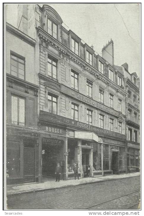 AMIENS, CABINET DENTAIRE ROUGET, 102, RUE DES CAILLOUX. CARTE-PUB.-  SCAN R/V - Amiens