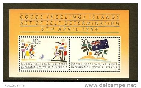 COCOS ISLANDS 1984 MNH Block B4 Integration - Cocoseilanden