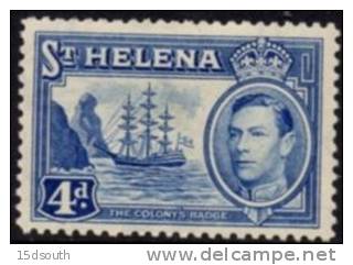 St. Helena - 1938 KGVI 4d MH* - Sainte-Hélène