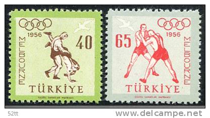 TURQUIE 1967 - ** -  - Mi 1490 1491 - JO Melbourne Lutte TURKIYE 2 - Sommer 1956: Melbourne