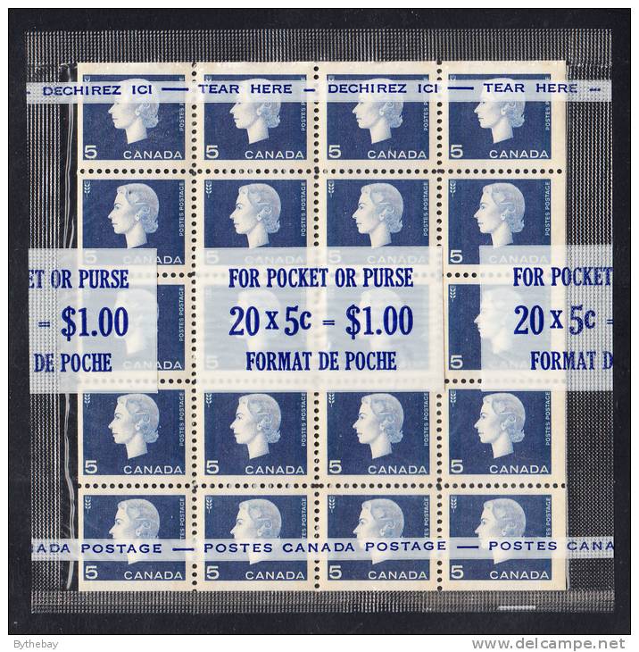 Canada MNH Scott #405bqi 5c Elizabeth II - Cameo Issue Tagged W2B Cello Paq With Pane Of 20 - Full Sheets & Multiples