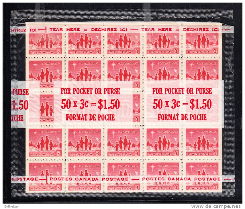 Canada MNH Scott #434a 3c Star Of Bethlehem - Christmas Cello Paq With 2 Panes Of 25 - Feuilles Complètes Et Multiples