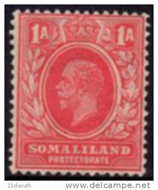 Somaliland Protectorate - 1921 KGV 1a MH* - Somaliland (Protectorate ...-1959)