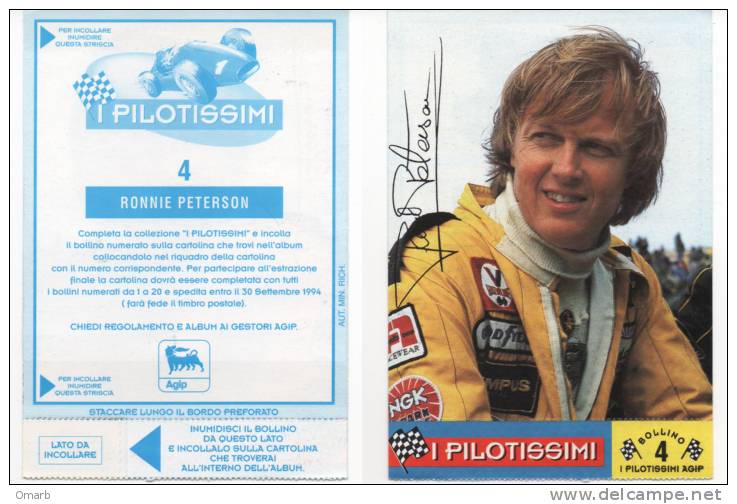 Ade011 Pilota Pilot Pilote Auto F1 Riproduzione Cartolina Autografo, Card Autograph, Carte Autographe | Ronnie Peterson - Autorennen - F1